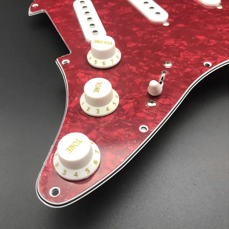 ST Electric Guitar SSS Panel Pickup with Pickguard and Knob Accessories in Multiple Colors