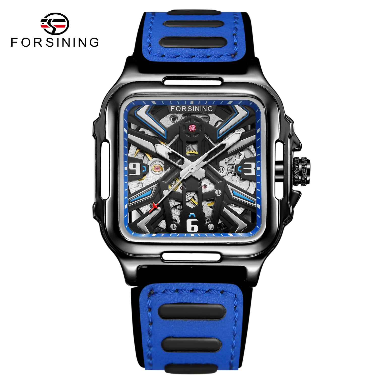 

forsining 446C Waterproof watch for men's Skeleton Luxury Transparent automatic Mechanical Male Wrist Watches relogio masculino