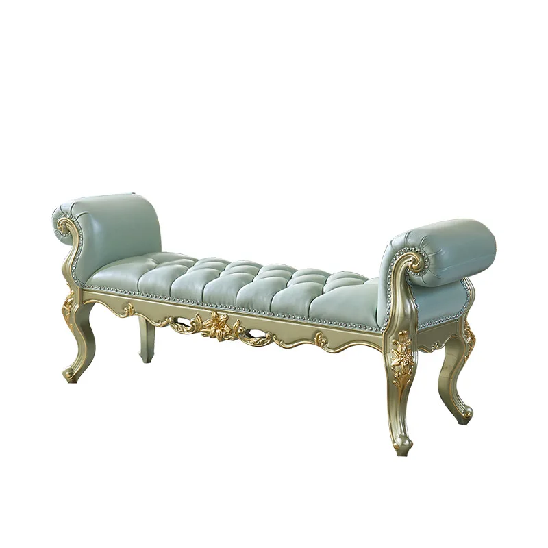 

European style bedside stool, all solid wood, bedside stool, master bedroom furniture, shoe change