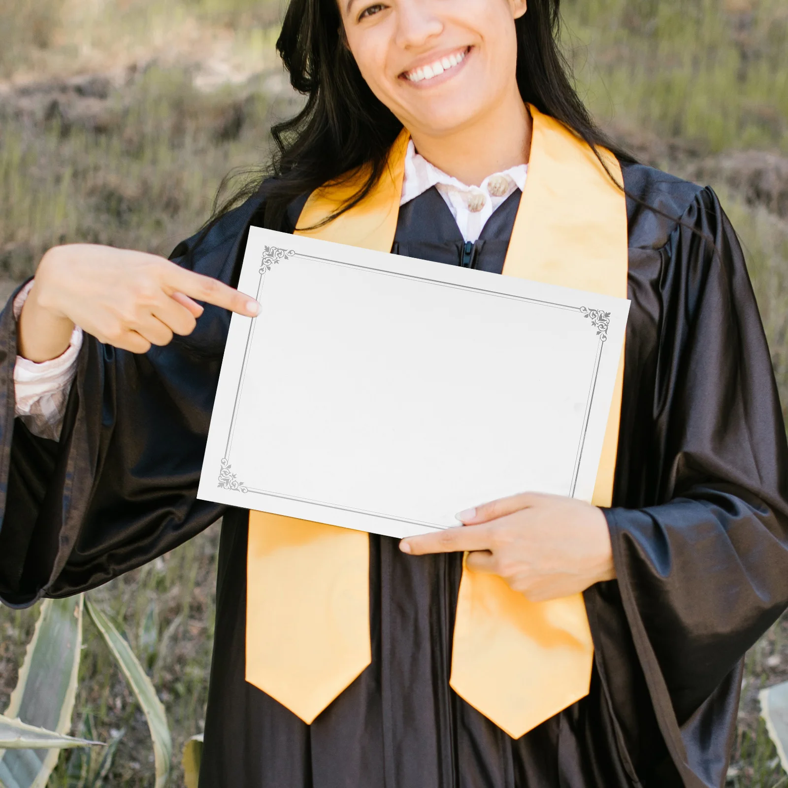 

10pcs Blank Diploma Certificate Paper Smooth Inner Core For Graduation Award Ceremony Printable School Award Supplies Decorative