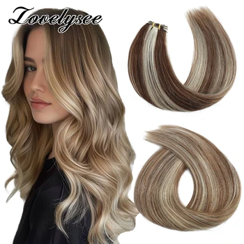 שיער wft הרחבות שיער אנושיות כפול הרחבות שיער אנושיות 50 גרם\יחידה המברה בלונדינית remmy שיער תפור במשי ישר לסלון