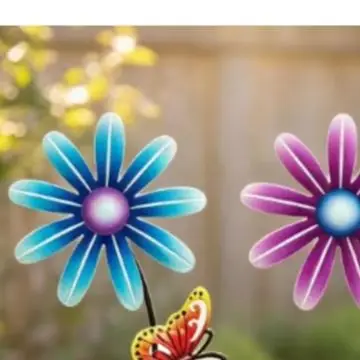 Butterfly Garden Stake Set 4 Pieces Metal Outdoor Decor for Yard Lawn Patio Rustic Themed Landscape Enhancement