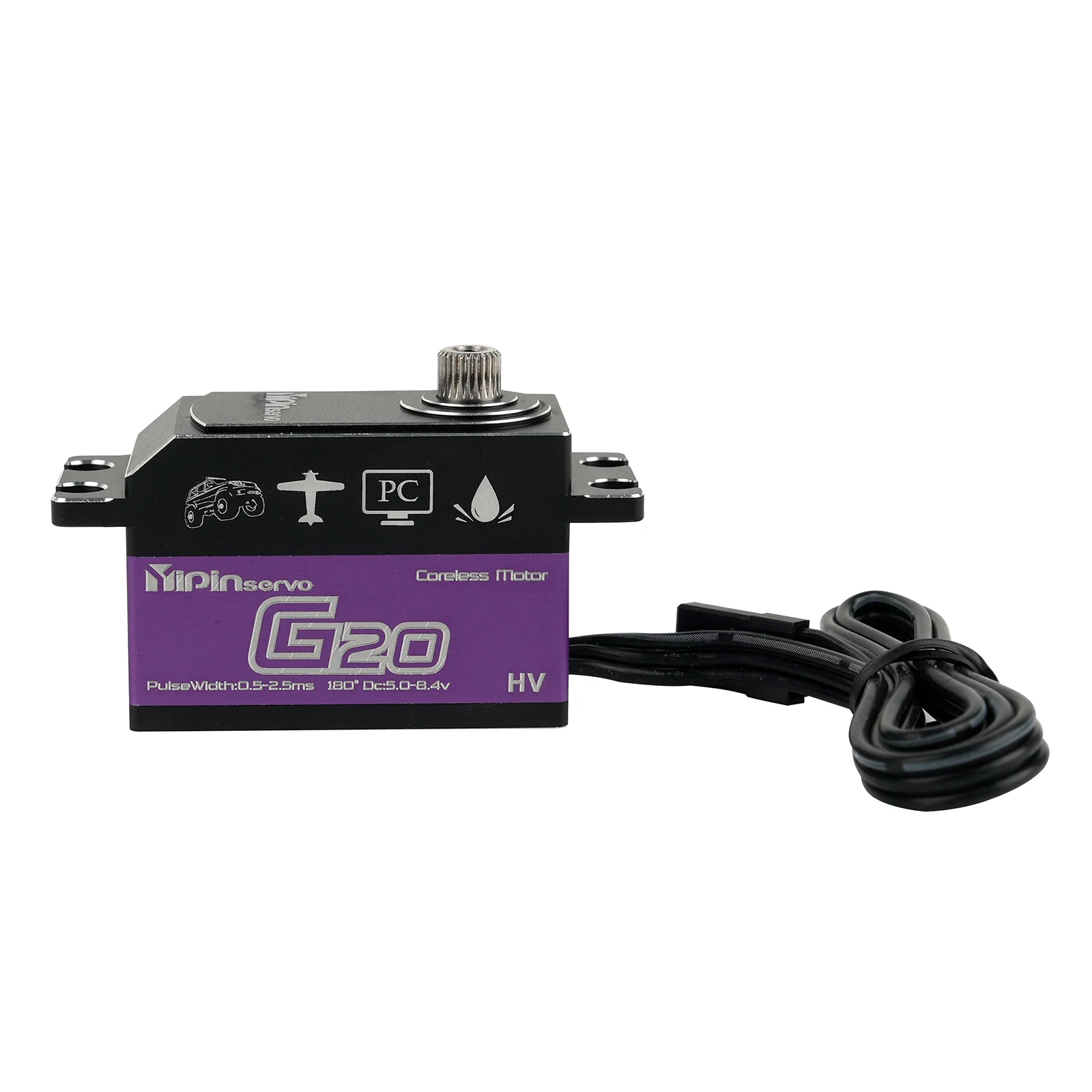 4pcs 20Kg Short High Torque Digital Servo All-metal Servo 180/270/357/360 Degree Coreless Motor Full Matel Gears Servos 5.0-7.4V