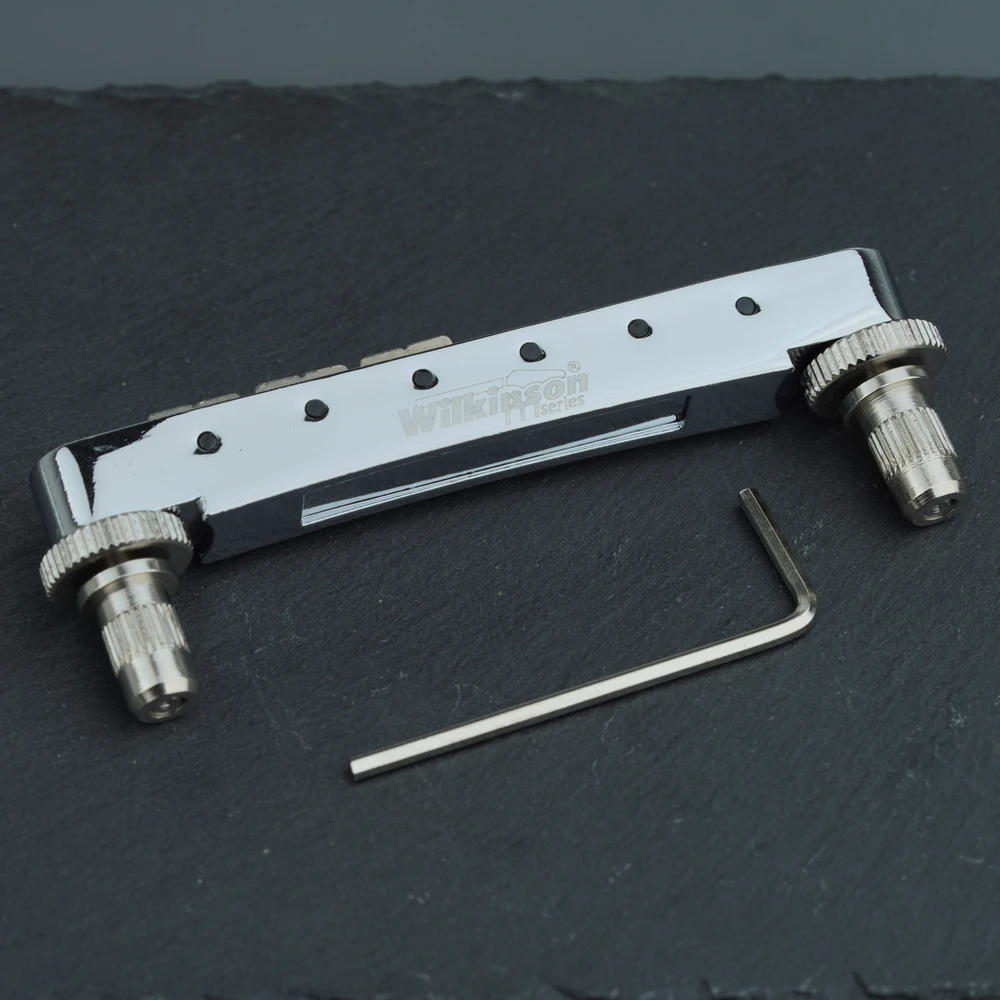 Wilkinson WOGB1 Tune-a-Matic And Go-To Style Bridge Stainless Steel For LP SG Electric Guitar