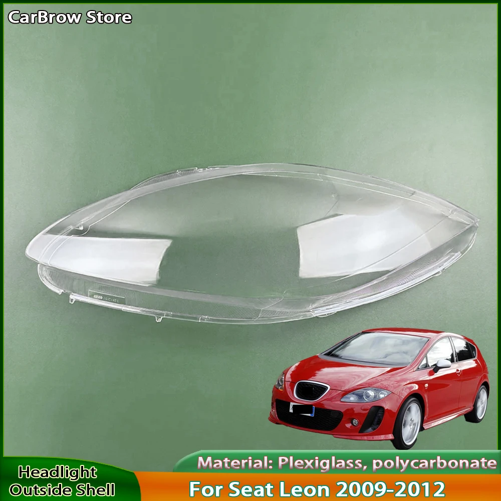 

For Seat Leon 2009-2012 Front Headlamp Lamp Cover Headlight Shell Transparent Lens Replace The Original Lampshade Plexiglass
