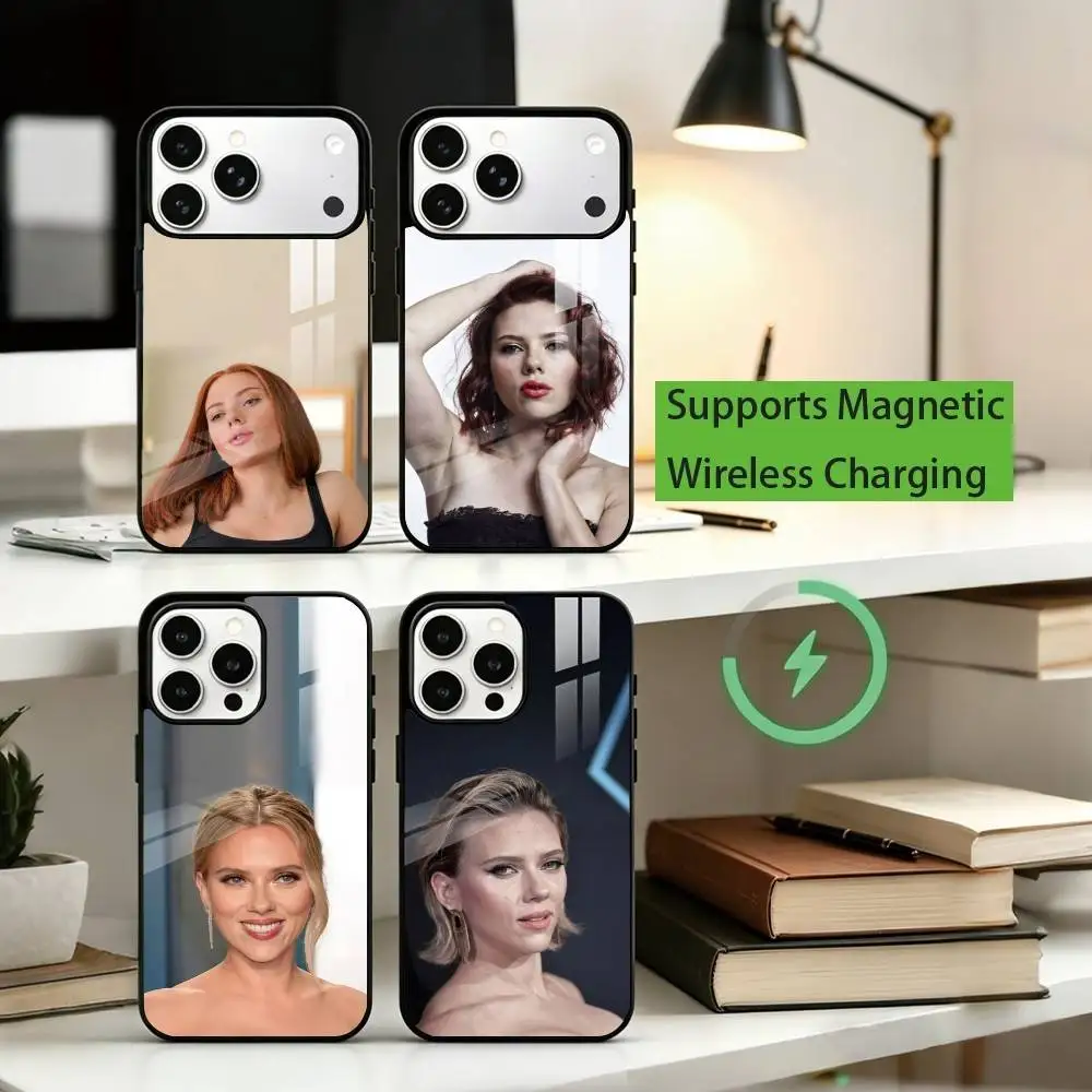 

A-Actor S-Scarlett Johansson Phone Case For iPhone17,16,15,14,13,12,11 Plus,Pro Compatible with magnetic wireless charging