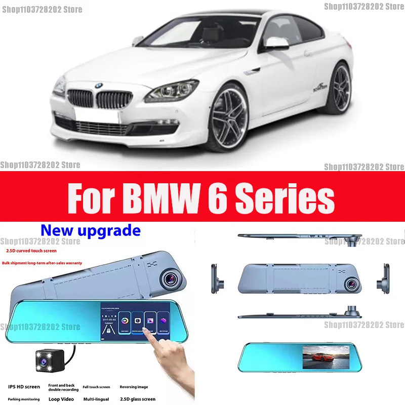 

For BMW 6 Series Mirror Camera for Car Touch Screen Video Recorder Rearview mirror Dash Cam Front and Rear Camera Mirror DVR