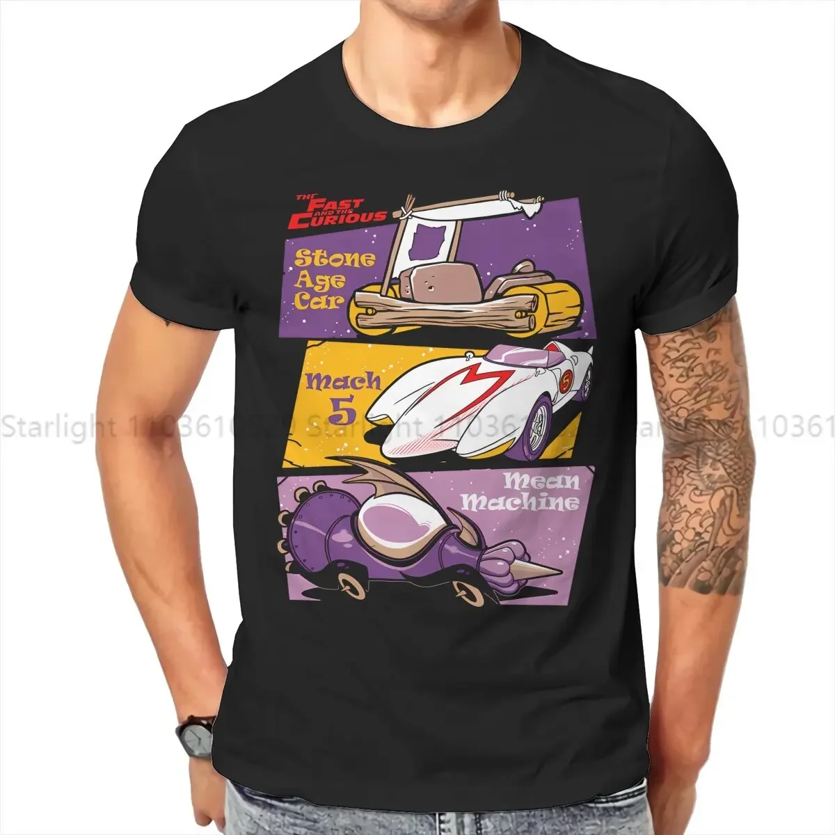 

Wacky Races TShirt The Fast and the curious Classic T Shirt Oversized Men Tee Shirt New Design