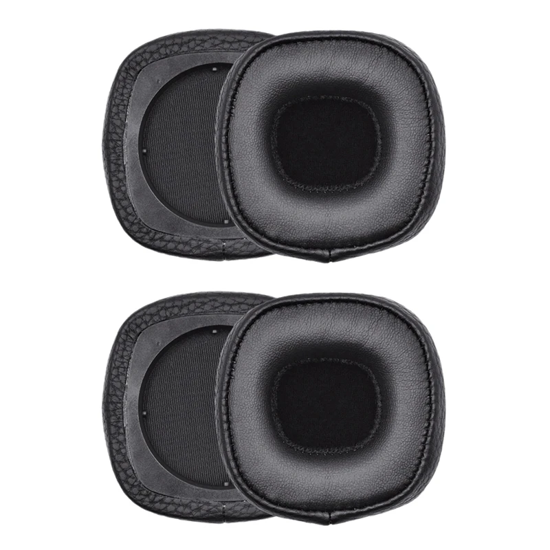 

2X PU Leather Ear Pads Foam Earmuffs Ear Cushion With Clip Replacement For Marshall Major III 3 Headphones Black