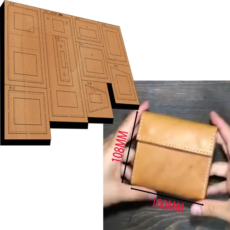 New Japan Steel Blade Wooden Wallet knife die  Wallet Leather Craft Punch Hand Tool Cut Knife Mould XF291