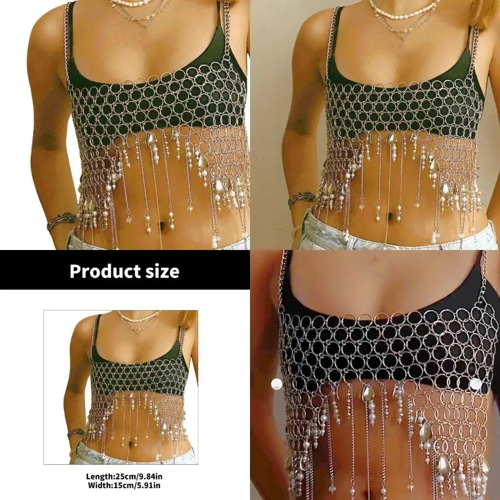 

Stylish Tassels Jewelry Chain Fashion Metal Body Jewelry for Women and Men Suitable for Holidays and Celebrations