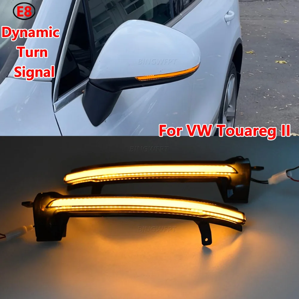 2 buah untuk Volkswagen Touareg II MK2 7P 2010-2018 lampu sein cermin LED