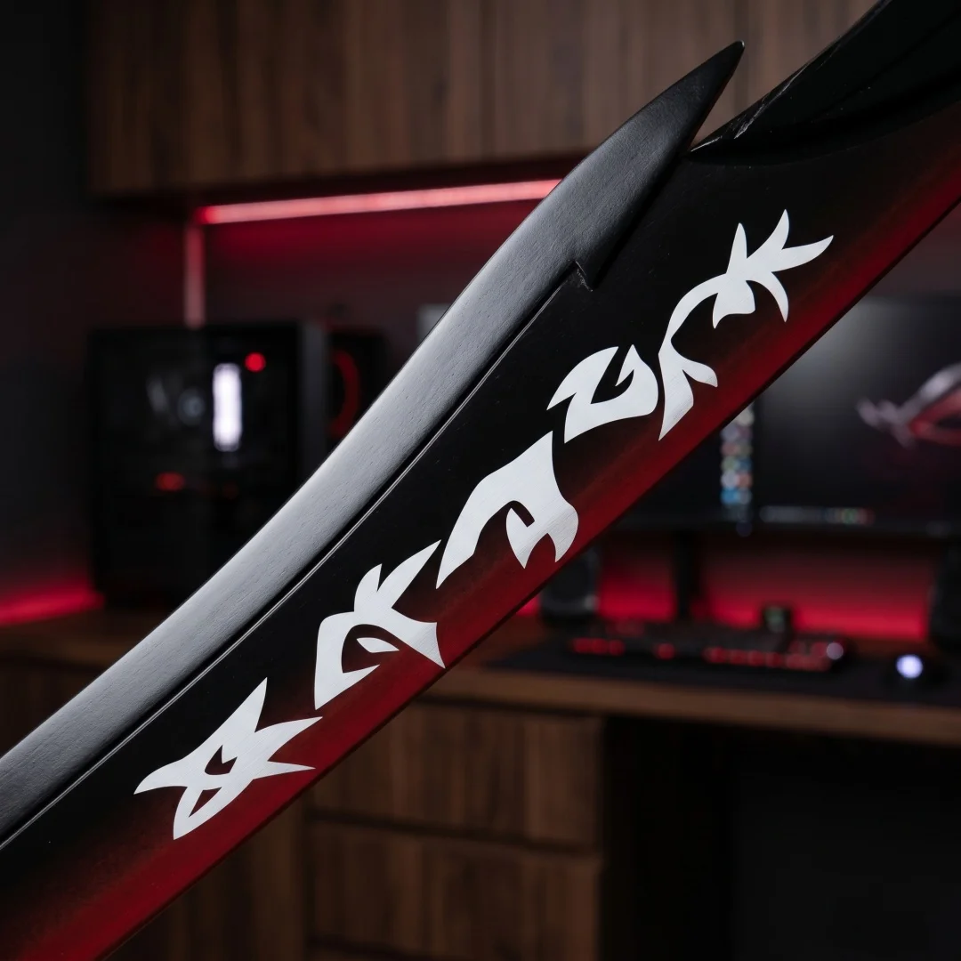 40inch League of Legends Katana Yasuo Yone Anime Cosplay Prop Sword Real Size Japanese 1:1 Scale Ninja Knife Blade Wood Toy Gift view 5