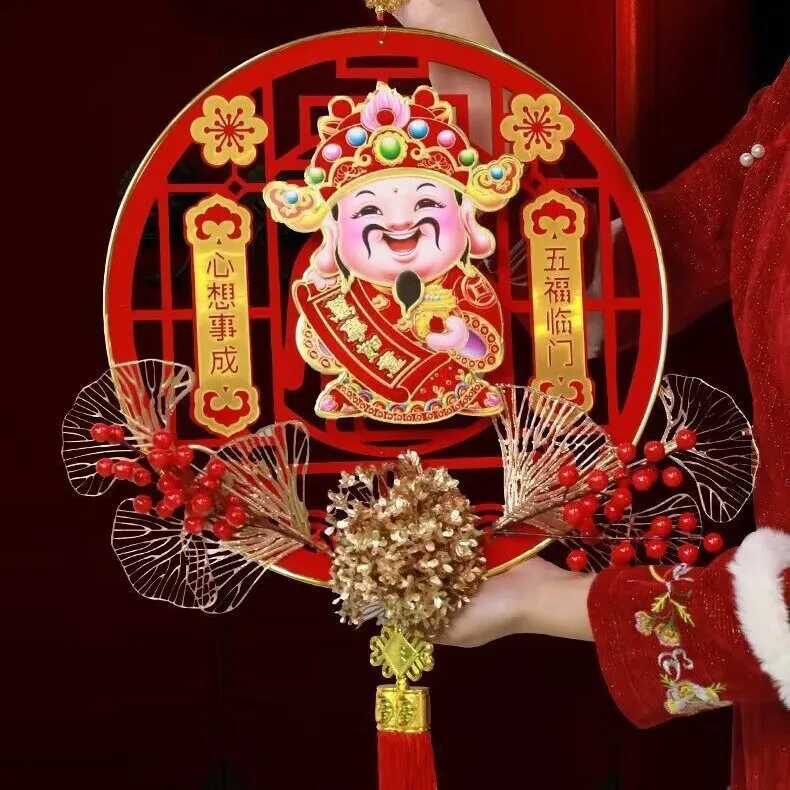 

Chinese Lunar New Year Decorations 2024 Chinese The God of Fortune Hanging Decor Spring Festival Cny Housewarming Home Decor