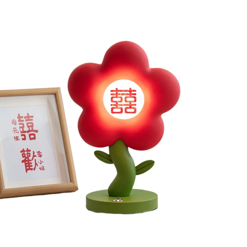 

Flower everlasting wedding table wedding room bedside for the bride wedding dowry lamp