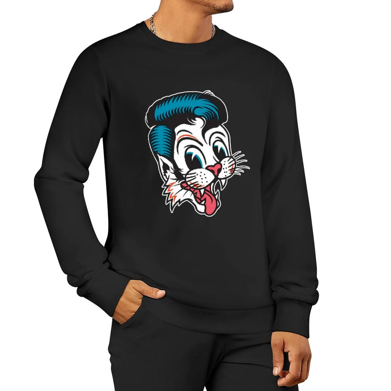 

Retro Band Stray Cats Pullover Hoodie mens designer clothes autumn new in hoodies & sweat-shirt