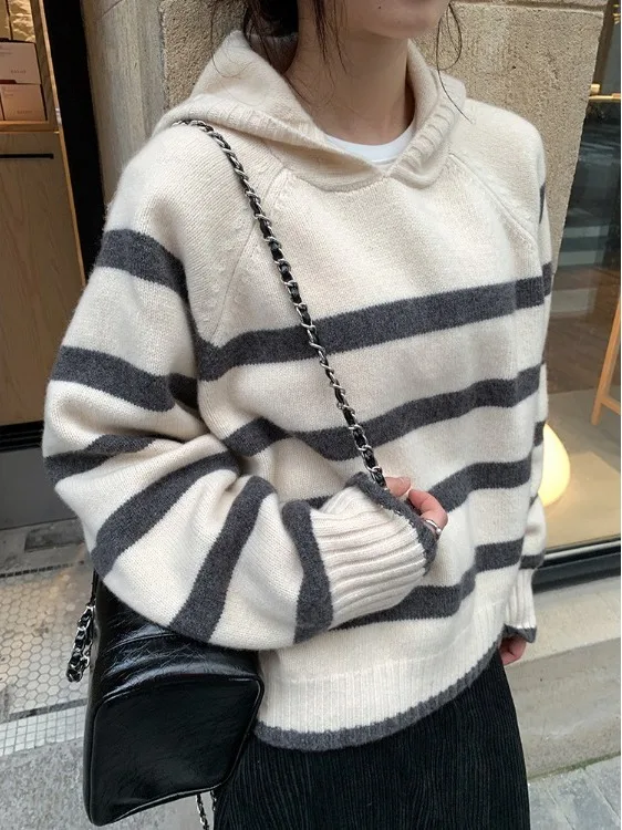 

Korean Sle Lazy Sweater Jaet Women's Loose Slimming Knitted Top Outerwear Autumn Winter 2025 New Faion Women's Clothes