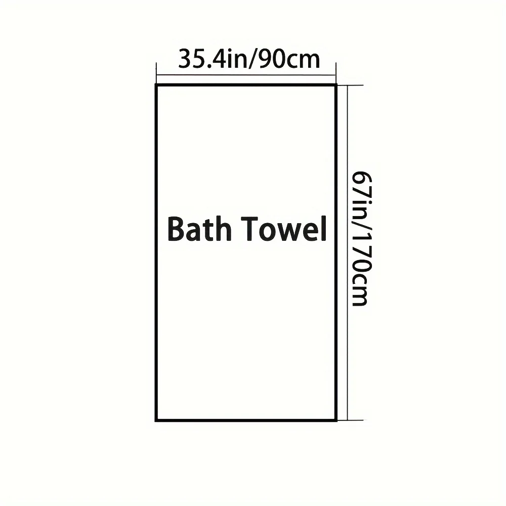 1pc Extra Large Microfiber Bath Towel 90x170cm, Ultra Soft Highly Absorbent Quick Dry Towel for Bathroom Gym Hotel Home