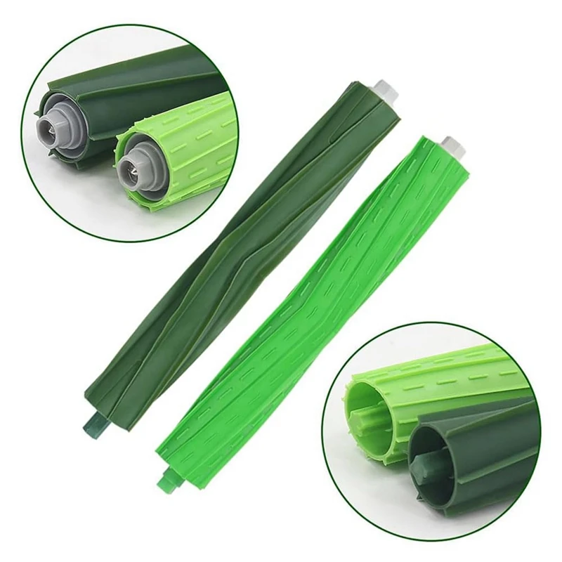 อะไหล่ที่เข้ากันได้กับ J7คำสั่งผสม iRobot Roomba +/PLUS J9 + หุ่นยนต์ดูดฝุ่น kuas karet พื้นผิวหลายชิ้น