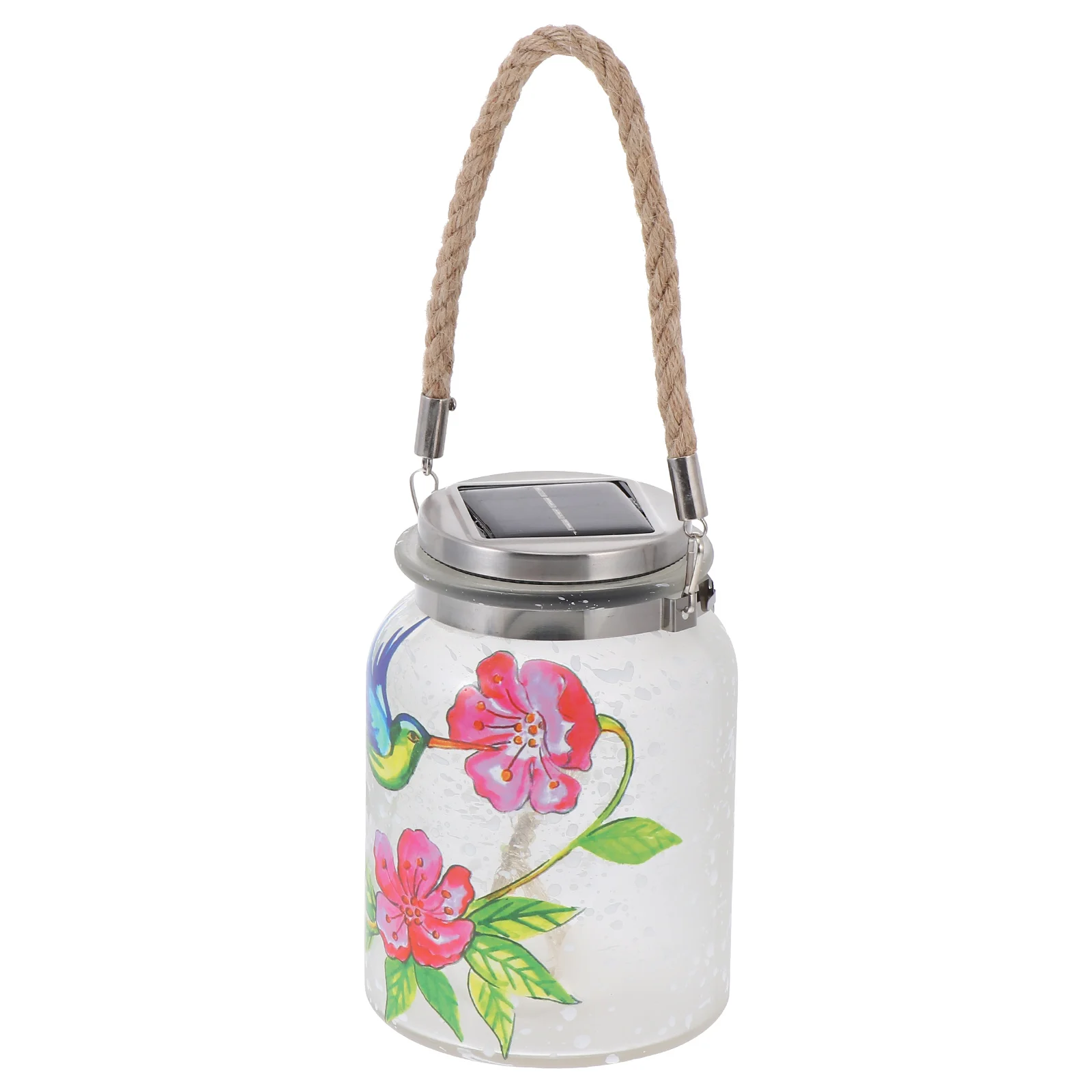 

Solar Powered LED Glass Jar Light Hemp Rope Hanging Outdoor Garden Party Wedding Decoration Christmas Festival Supplies