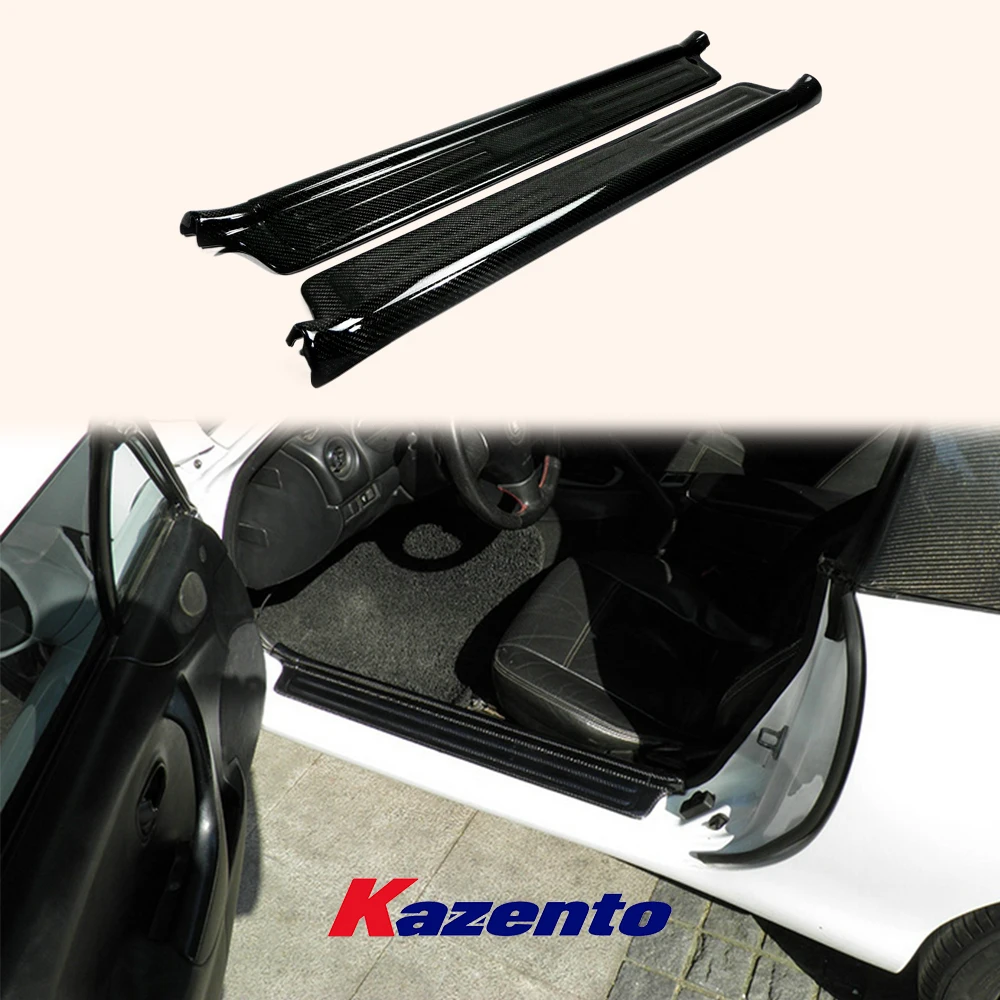 For Mazda MX5 NB MK2 Miata KZ Style Carbon Fiber Side Door Sill Panel Cover Pair