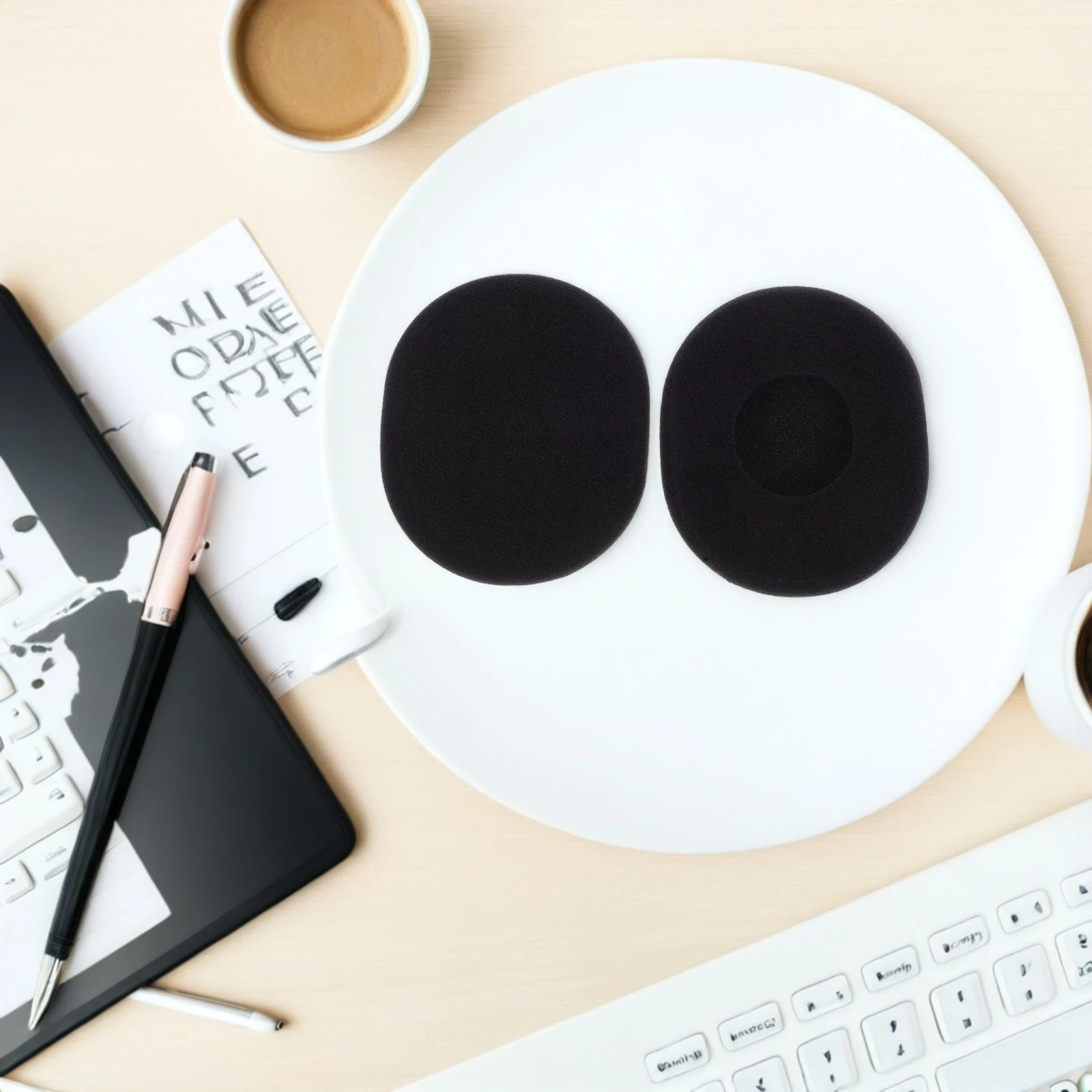 

2pcs Black Foam Earphone Covers Compatible H800 Headset Cushions Disposable Ear Pads Long Wear Sound Isolation Easy Install