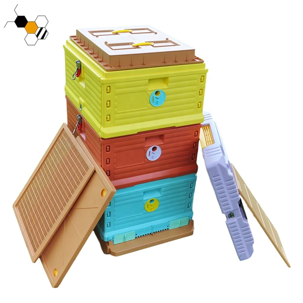 Beekeeping 3 Layers Hdpe Plastic Bee Hive Box Polystyrene Beehives For Sale