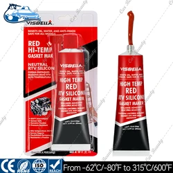 Red Gasket Maker High Temperature Sensor Safe Neutral RTV Silicone Sealant Non-Corrosive for Bonding Internal Combustion Engines