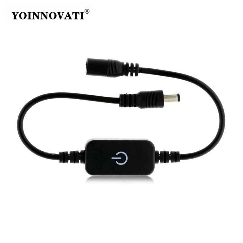 LED Touch Dimmer Switch, 12V DC Dimming Controller for 2835 5050 Single Color White LED Strip Lights, Easy Installation