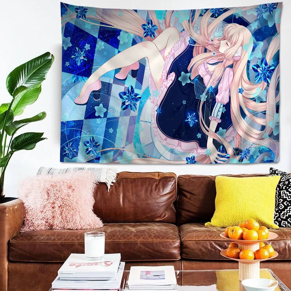 

Anime Chobits Hanging Bohemian Tapestry Hanging Tarot Hippie Wall Rugs Dorm Wall Hanging Home Decor