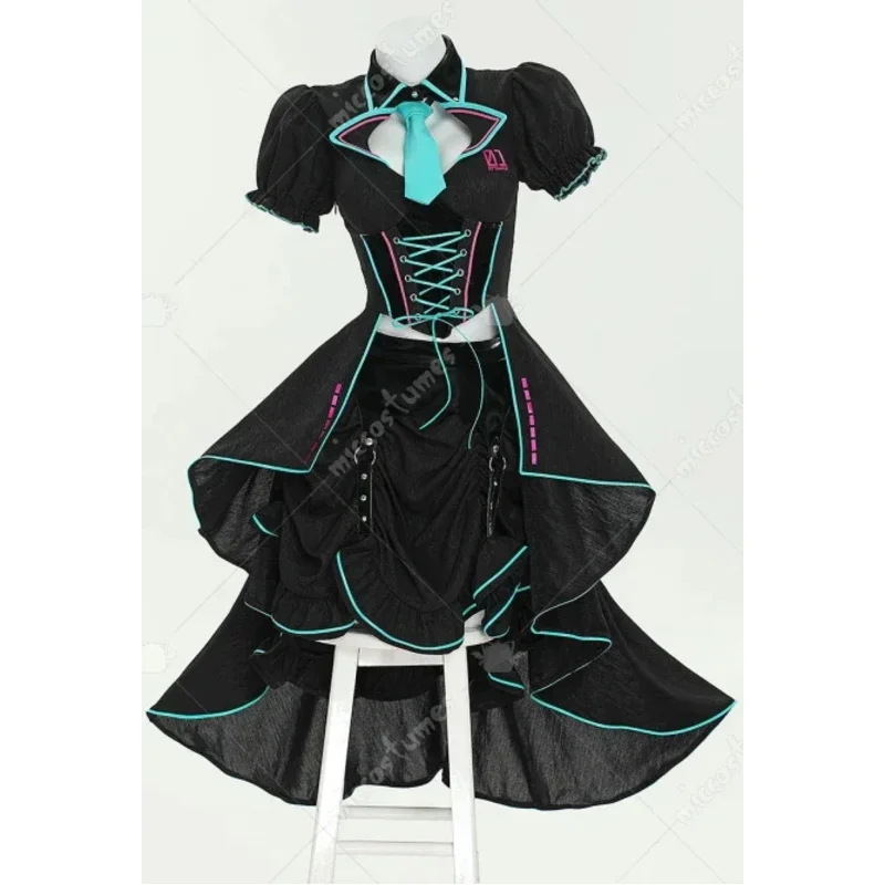 

Miccostumes's-8 Women's Anime Vocal Derivative Knight Style Casual Suit Sexy Low-cut Top and Skirt Cosplay Costume
