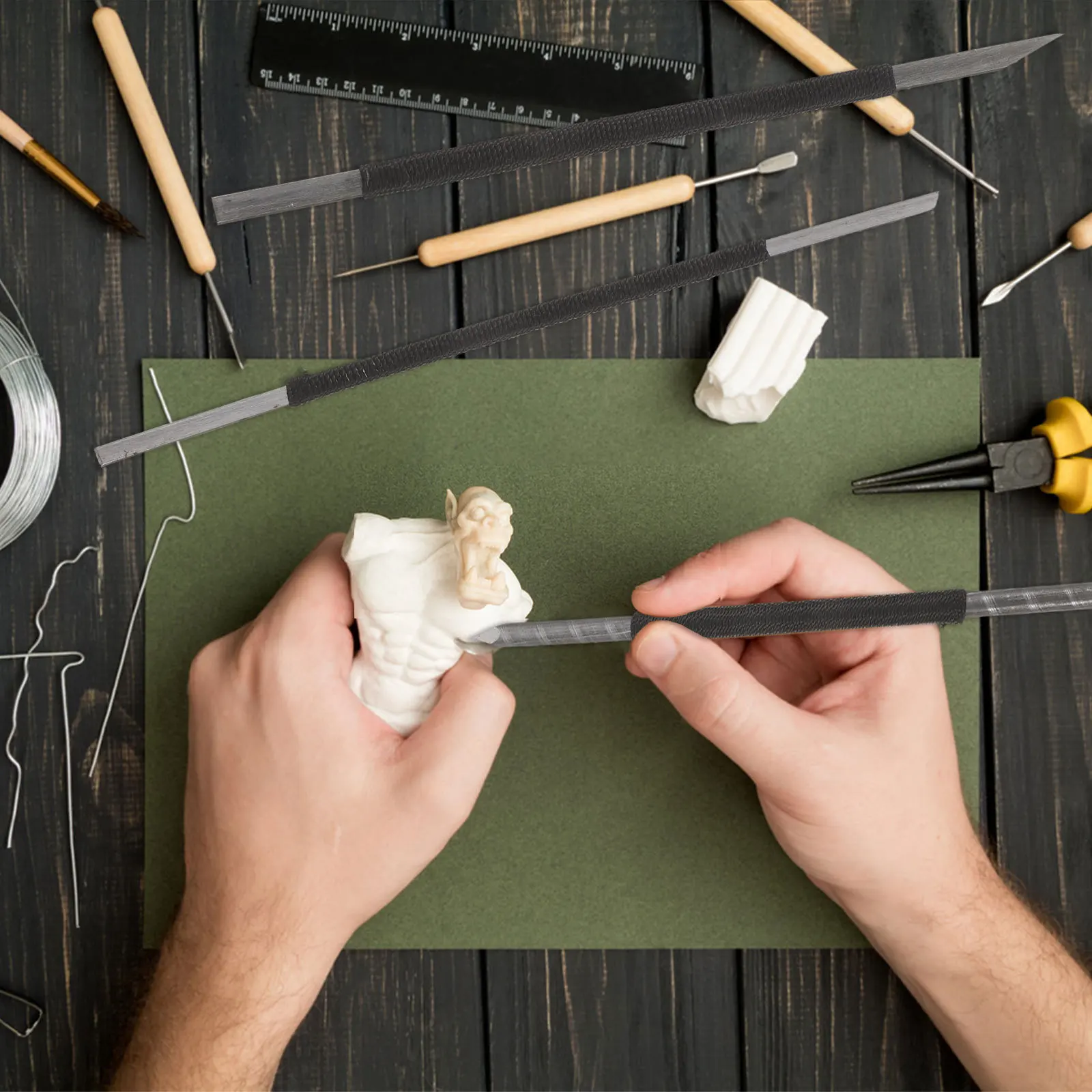 

10pcs Stone Carving Tool Set High Carbon Steel Engraving Knives For Wood Sculpture Craft Carving Portable Case Tungsten Steel