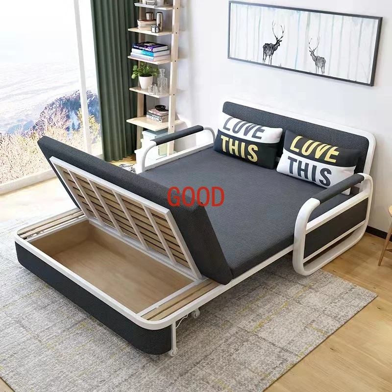 Design moderno sofá-cama com armazenamento, mobília da sala, salvar lugar, moda, 2023