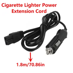 1.8m 10A Cigarette Lighter Male to B-shaped Plug Adapter Cord Power Cable High Temperature Resistance for Car Mini Fridge