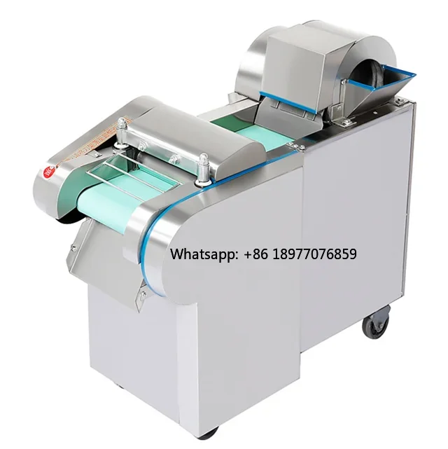 2026 Commercial Cucumber Chives Fresh Red Chilli Stem Parsley Spinach Leaf Electric 1500W Motor Vegetable Dicer Cutter
