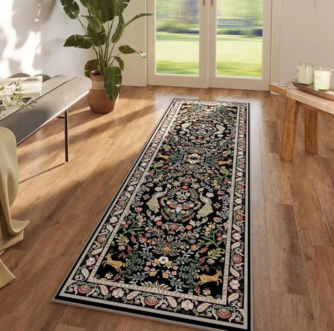 Vintage orman çiçek hayvan koş - Commercial Kitchen Non Slip Flooring incelemesi ve fiyatı