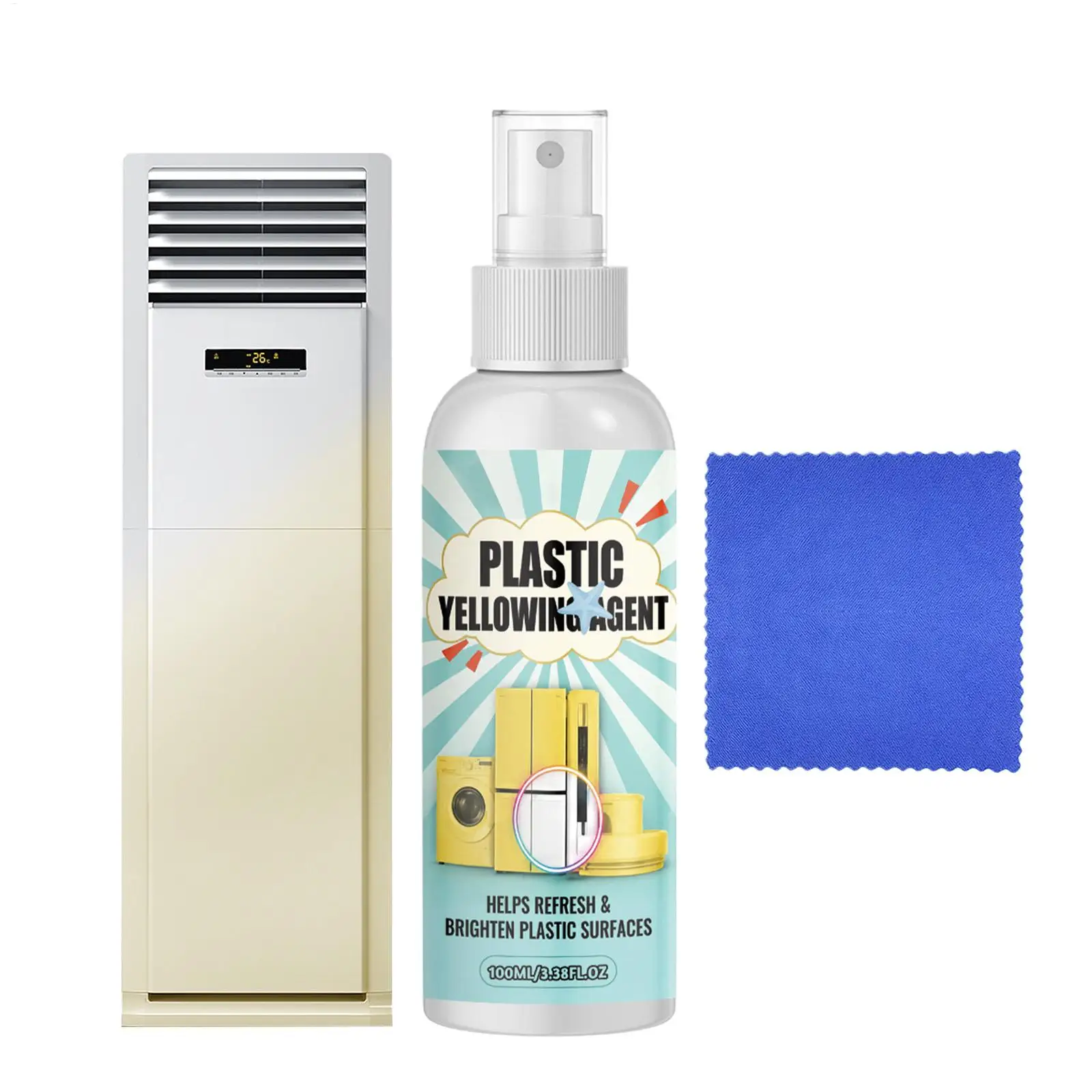 100ml Plastic Remove Yellowing Cleaning Agent Air Conditioning Washing Machine Renovation Anti Oxidation Appliances Remove