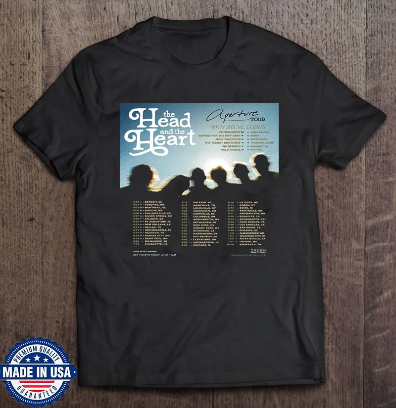 The Head And The Heart Band Aperture Tour 2025 T Shirt Full Size S-5XL