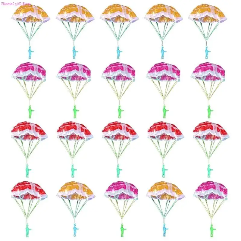D0JC Parachute Toy,Outdoor Flying Toy,Mini Parachute Flying Throwing Outside Toy