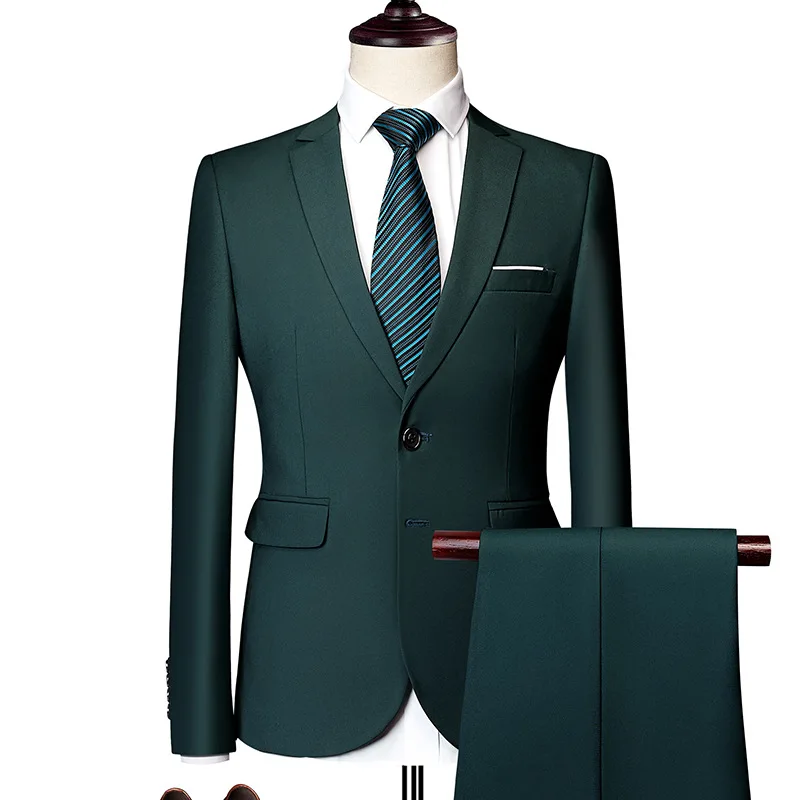 P-14 Men's business casual suit suit two-piece suit men's two-button multi-color business formal dress