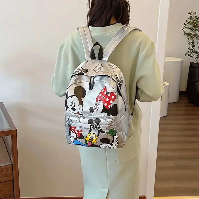 Disney Cartoon Mickey Mouse New Kids Backpack Mini Minnie Schoolbag Girls and Boys Cute Shoulder Bag Cute  Vacation  Daily