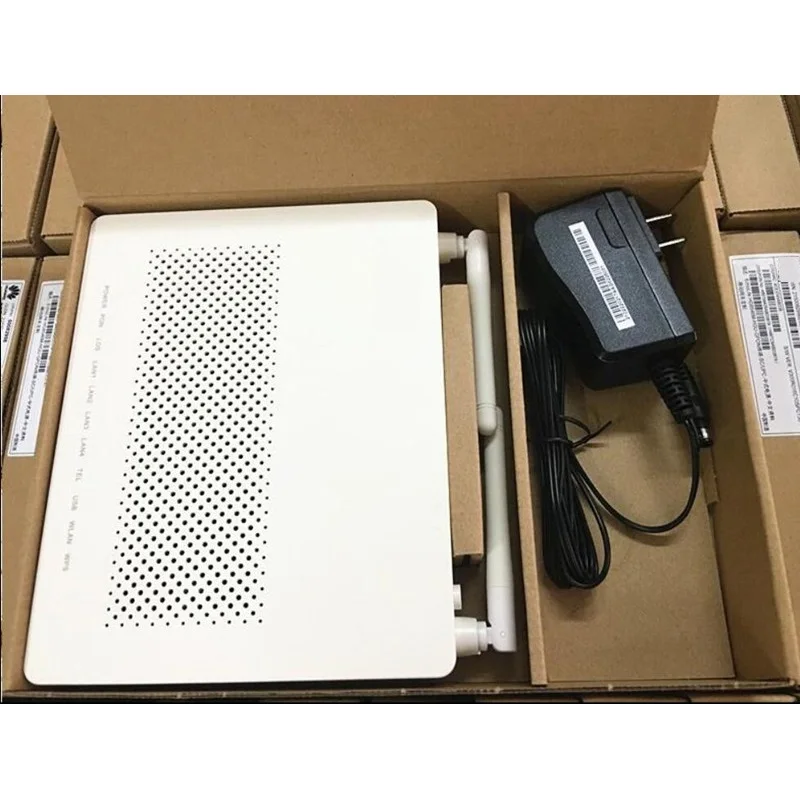 MAYTO New Original HG8546M GPON ONU XPON ONT 4FE LAN 2.4G WIFI Router PPPOE Modem IPOE English Firmware with Power