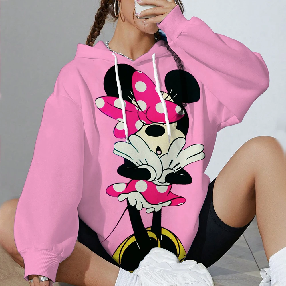 Anime Disney Myszka Miki 2026 Damska Bluza z Kapturem Damska Bluza Uliczna Bluza Harajuku Ubrania