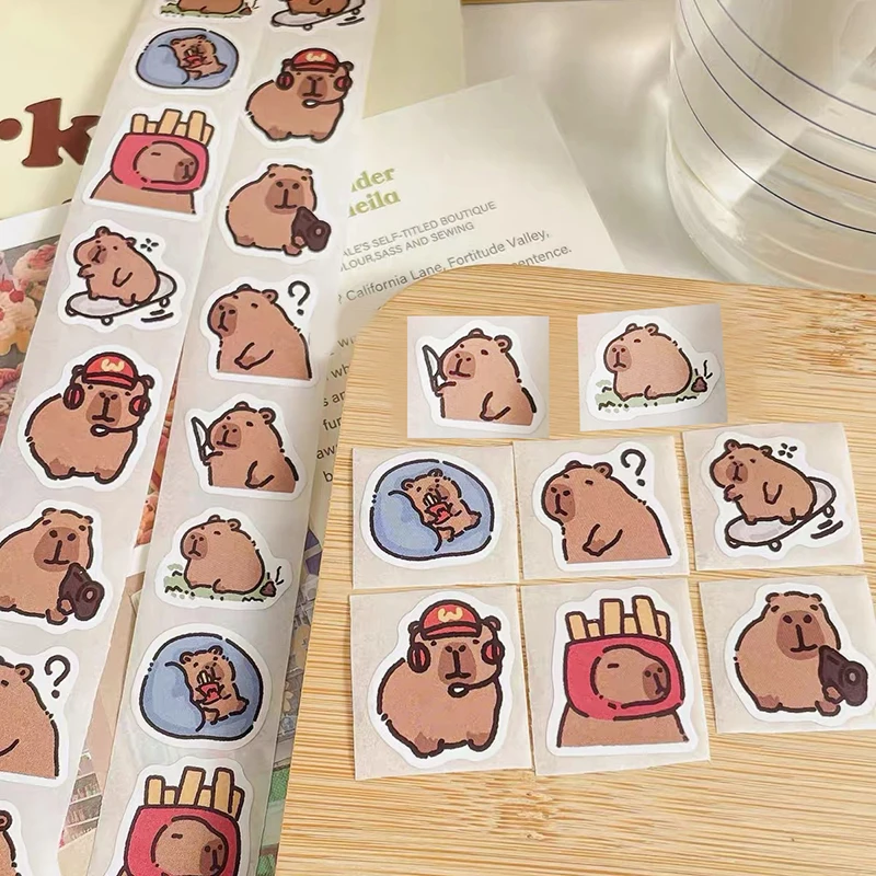 500pcs Cartoon Capybara Sticker Decals Decoration DIY Phone Notebook Suitcase Laptop Fridge Kids Sticker