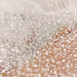 Lace Fabric for Sewing Dresses, Embroidered Mesh, High Quality, Yl8843, 130cm, China, Wholesale, 2024