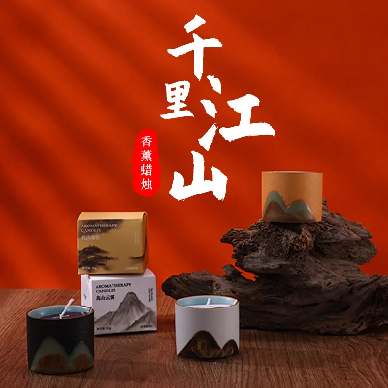 

Classical Ceramic Cup Scented Candle. The New Hot Soy Wax Household Ceramic Candle Fragrance Accompanies Hand Gifts