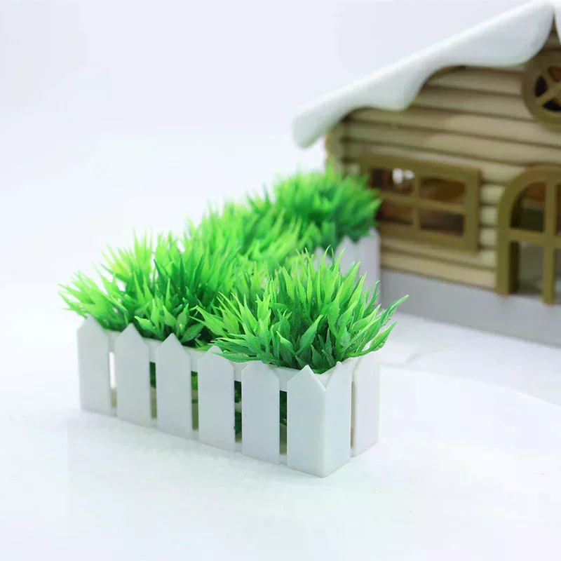 1/12 ドールハウスシミュレーション草緑植物フェンスモデルドールハウスミニチュアガーデン装飾ドールハウスアクセサリー