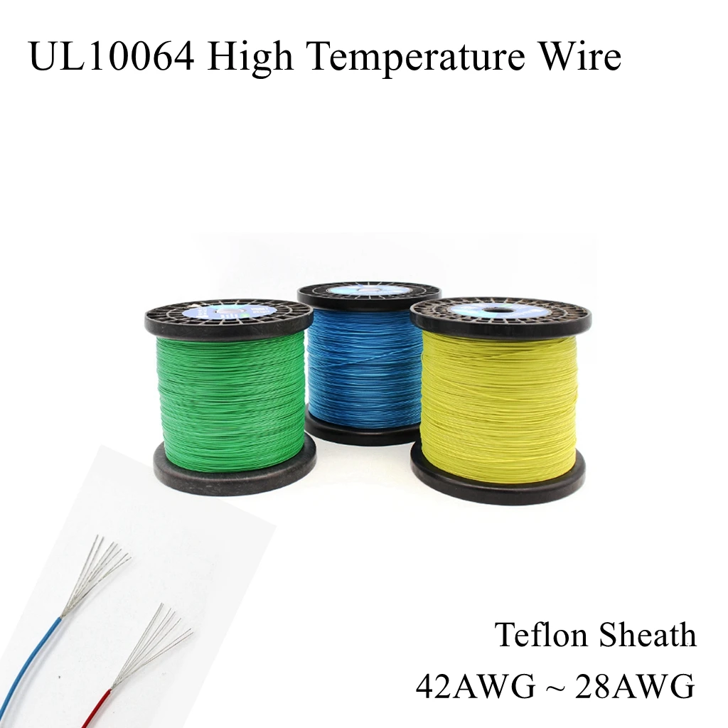 UL10064 High Temperature Micro Wire Teflo PTFE FEP Sheath Soft Solder Tin Plated Copper Electronic Cable Multi Core Wrap Line