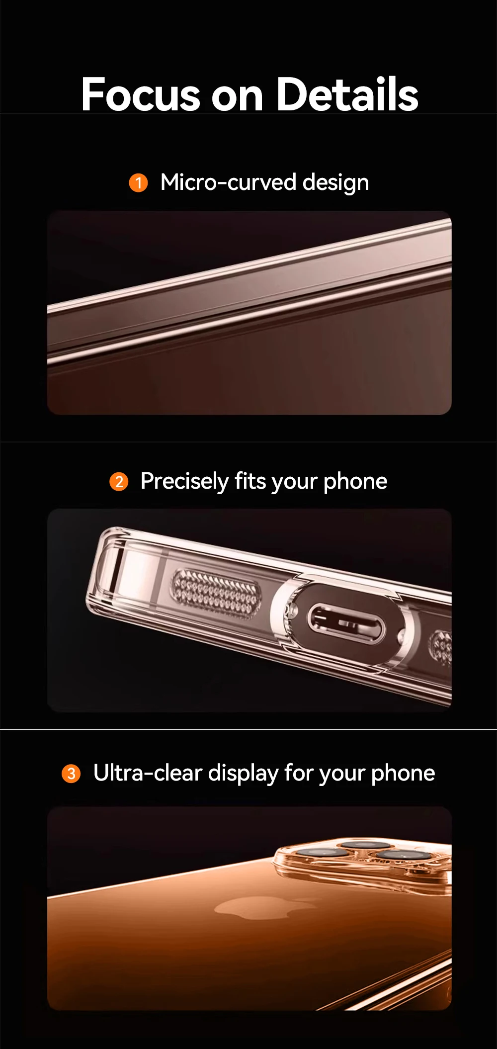 Joyroom Clear Case für iPhone 17 Pro Max, Anti-Drop, transparente Abdeckung, vergilbungsfrei, stoßfest, ultradünn, Displayschutz – Detail 16