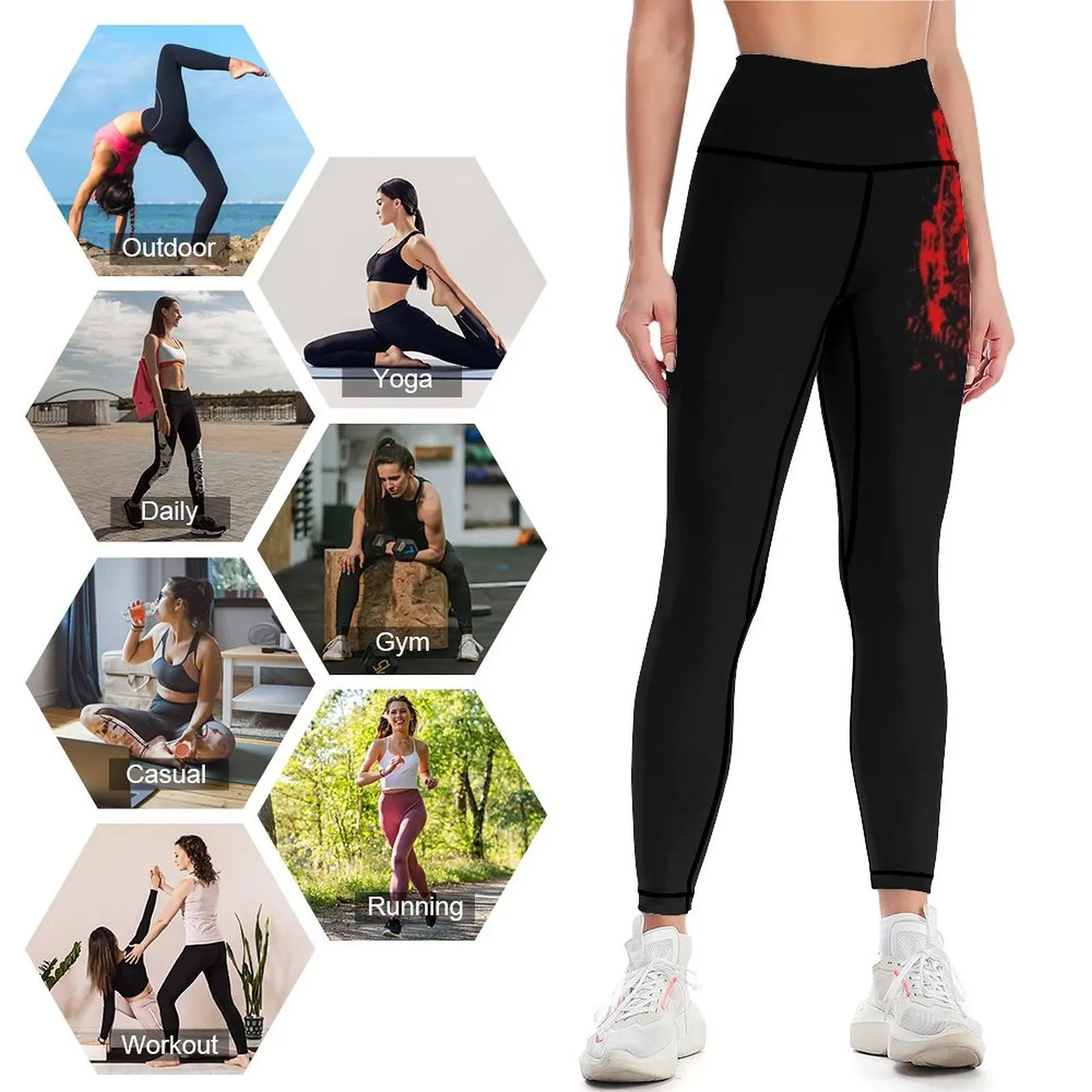 Bioshock Chains Of ADAM Leggings legging push up sporty woman push up sports for gym Leggings da donna